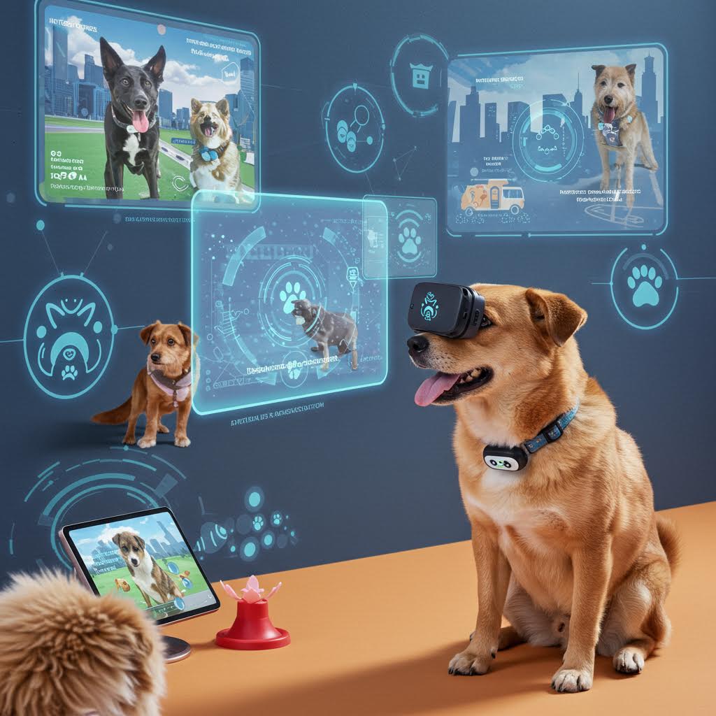 슬롯생강이 스쳐 보이는 반려동물 학습 플랫폼의 장면